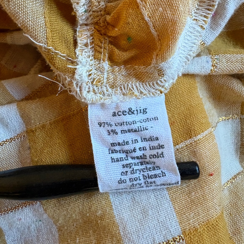 Ace and Jig Gingham Skirt in Golden Yellow - Picture 8 of 8